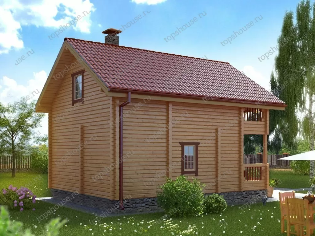 Баня из бруса «Сварожич». 9463