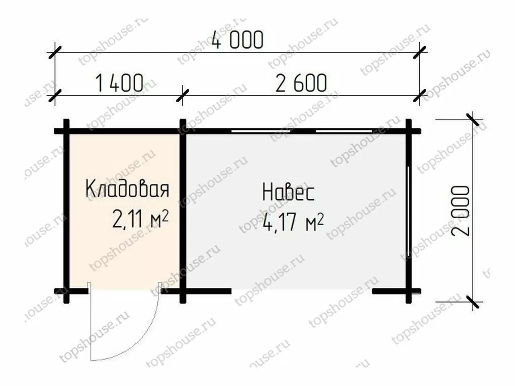 Навес с кладовкой «Складный». 4629