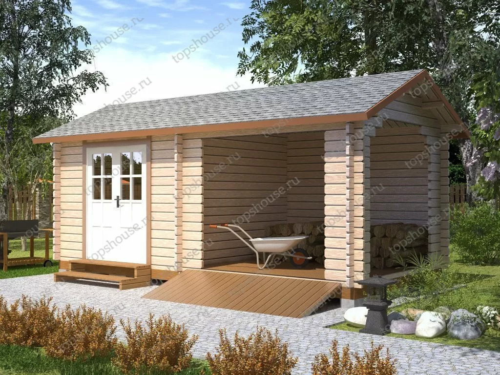 Хозблок из бруса «Лёгкий». 4840