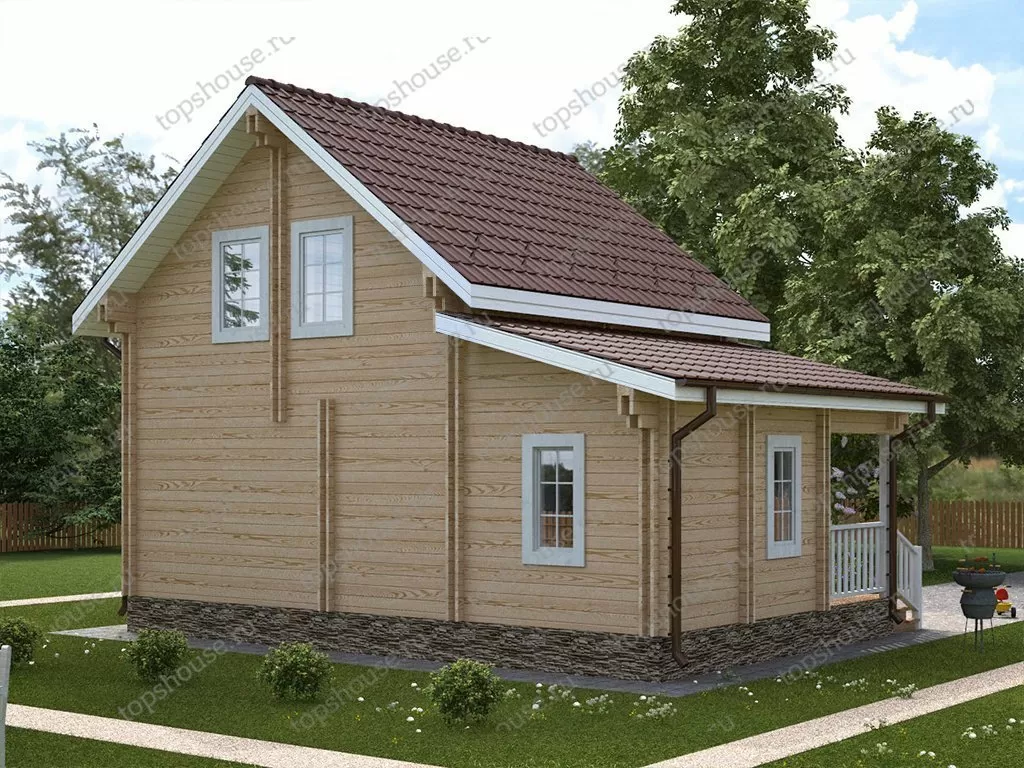 Дачный дом «Тёплая классика». 9572