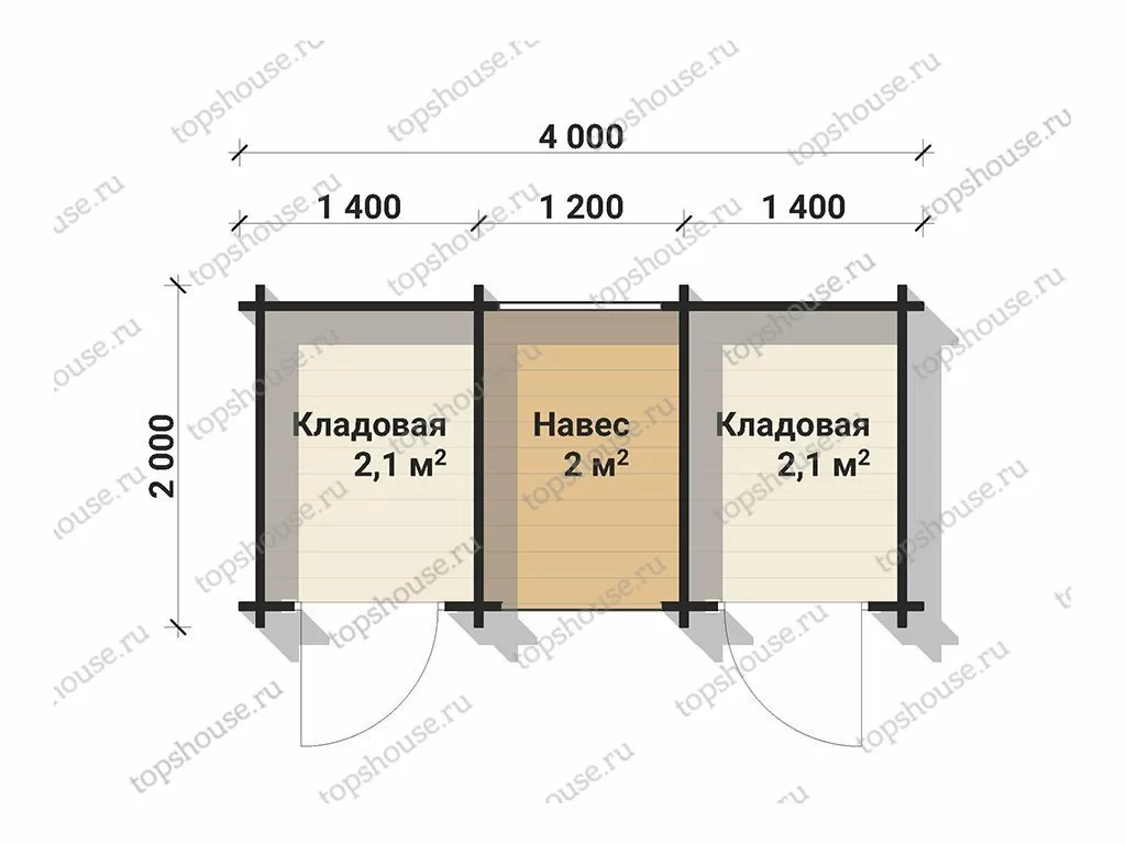 Хозблок с дровником «Здравник 2.0». 12321