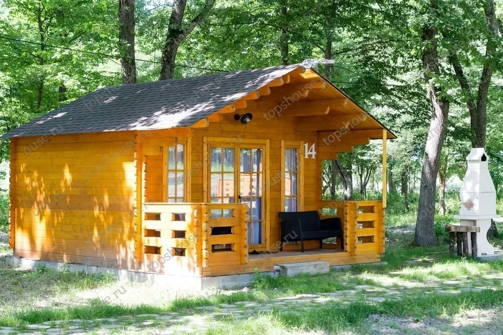 Садовый домик из бруса «Пляжный». 10484