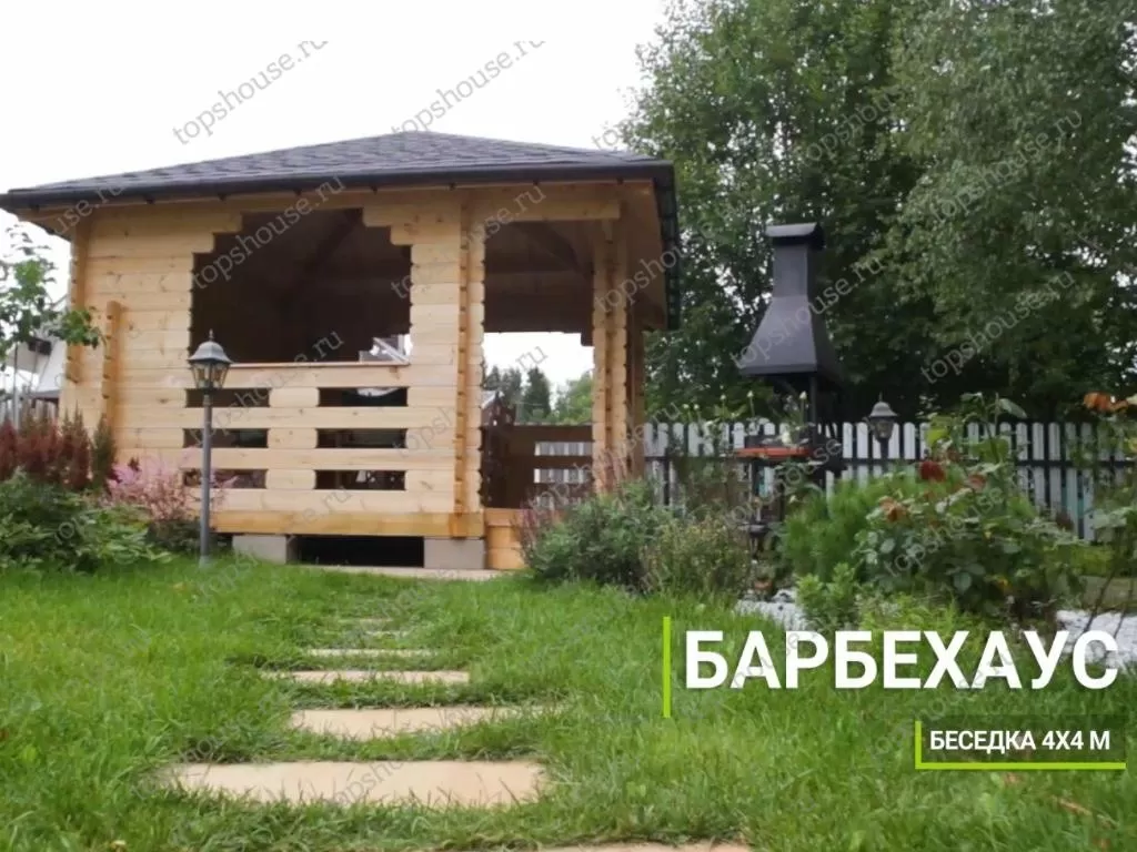 Беседка из бруса «БарбеХаус». 9120