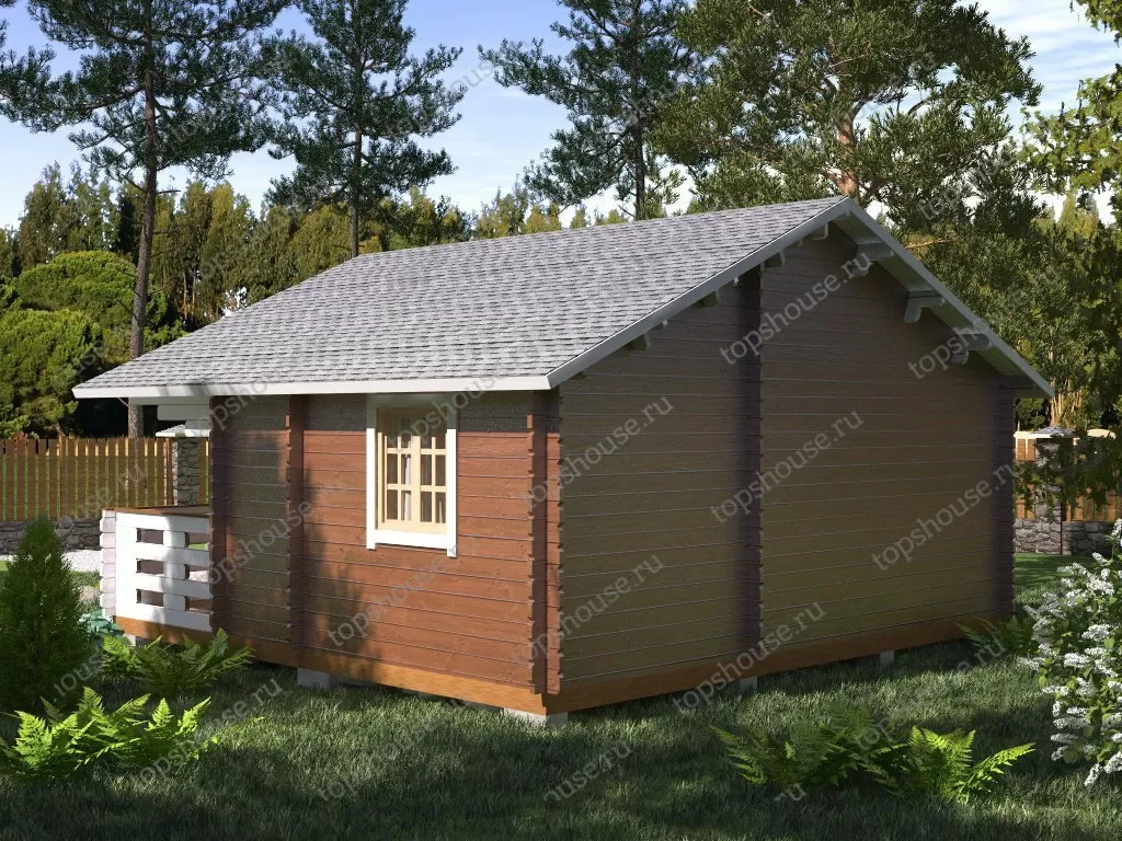 Садовый дом «Шале» с террасой. 5250
