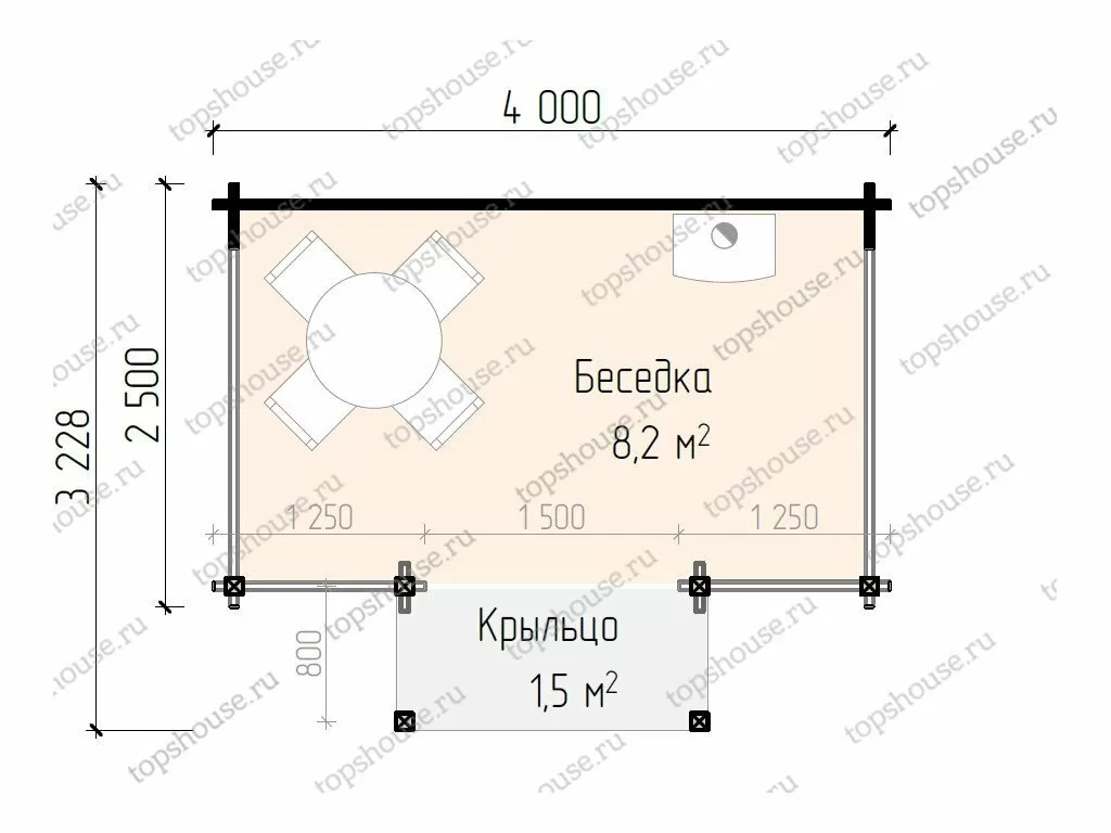 Беседка «Садовая 2.0». 7450