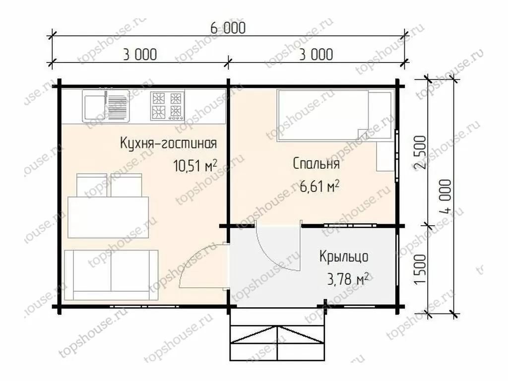 Садовый дом «Уютная берлога». 4643