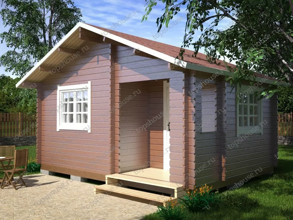 Гостевой домик эконом класса из бруса «Артель». 4598