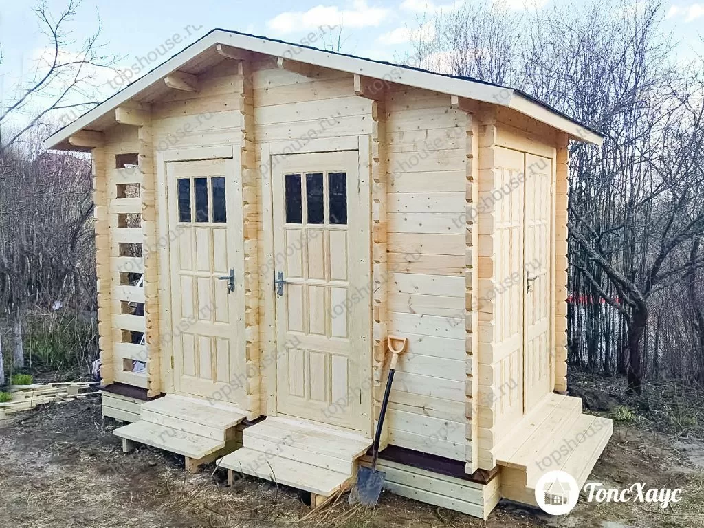Хозблок «Заботливый» с душем и туалетом. 10741