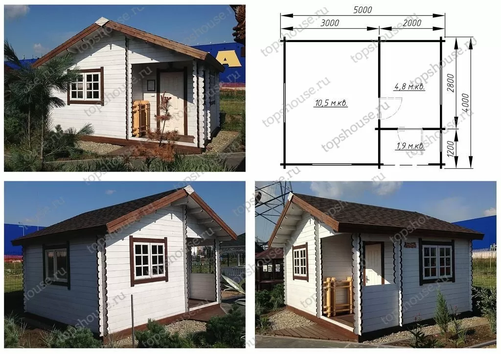Гостевой домик эконом класса из бруса «Артель». 2690
