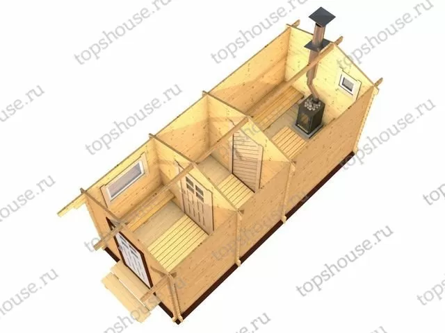 Баня «Мега» под ключ. 3218