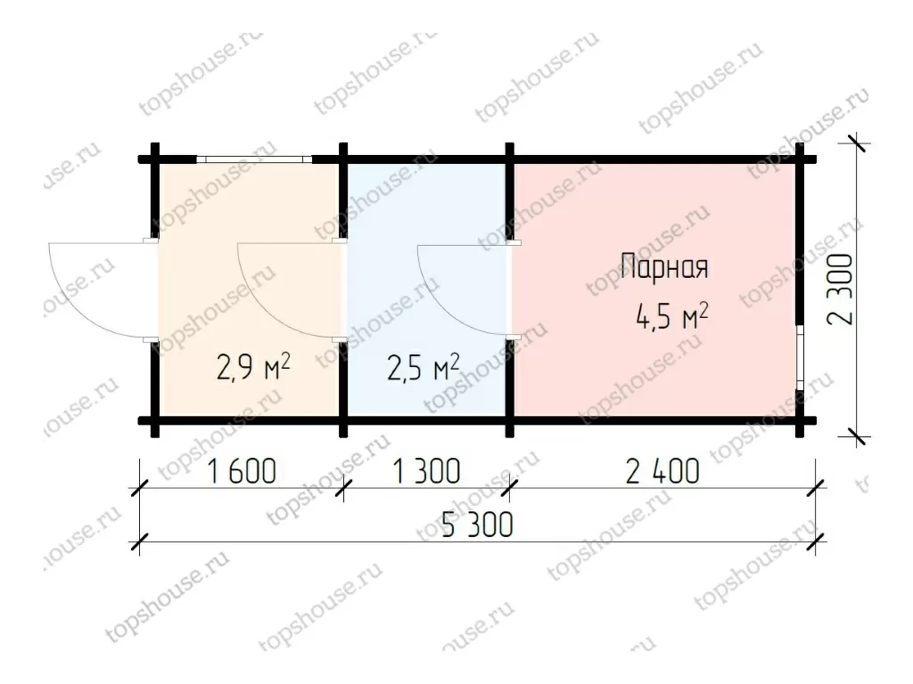 Баня «Мега» под ключ. 6043