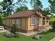 Теплый дом из бруса «Дворцовая мозаика». 4932