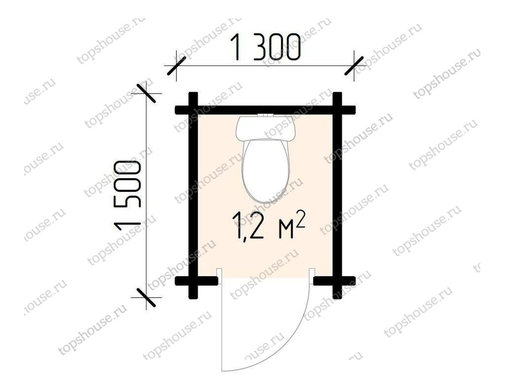 Туалет 1,5 x 1,3 «Гном». 4830