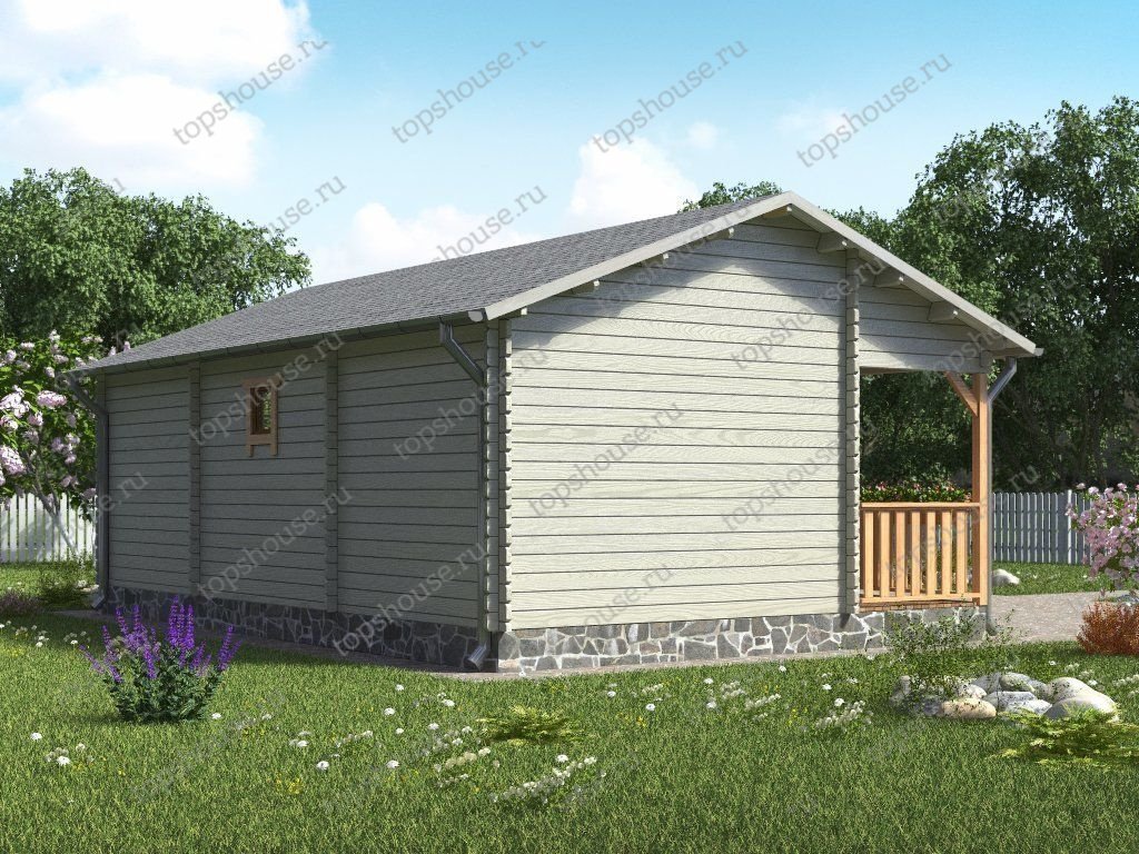 Дачный дом с мезонином «Объятия старины». 12520