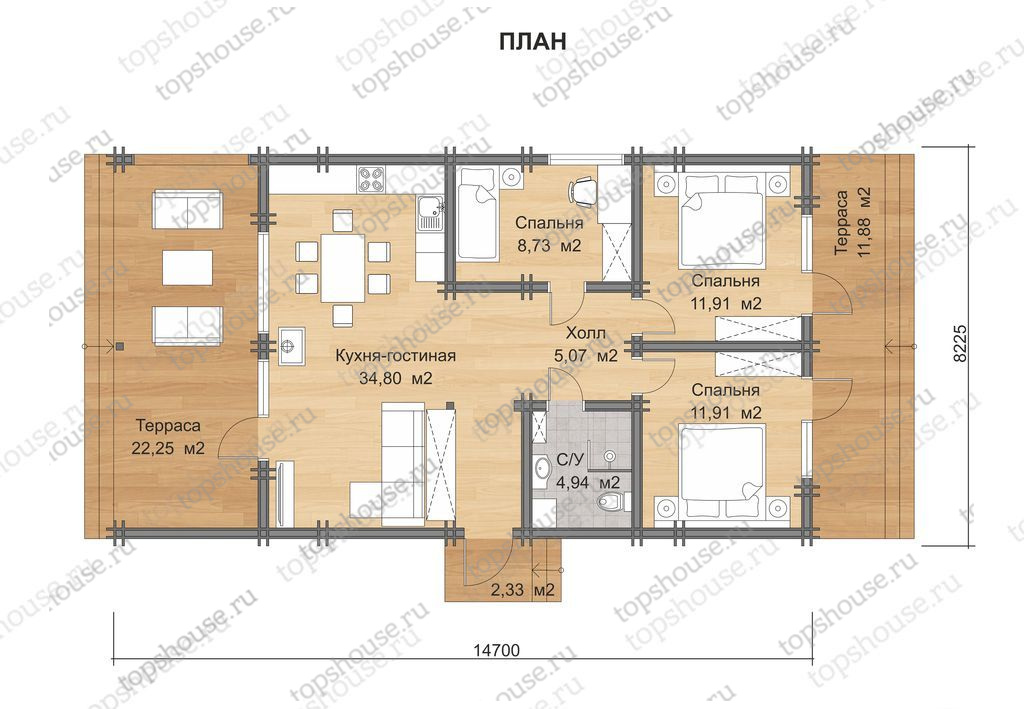 Тёплый дом «Шепот леса». 15461