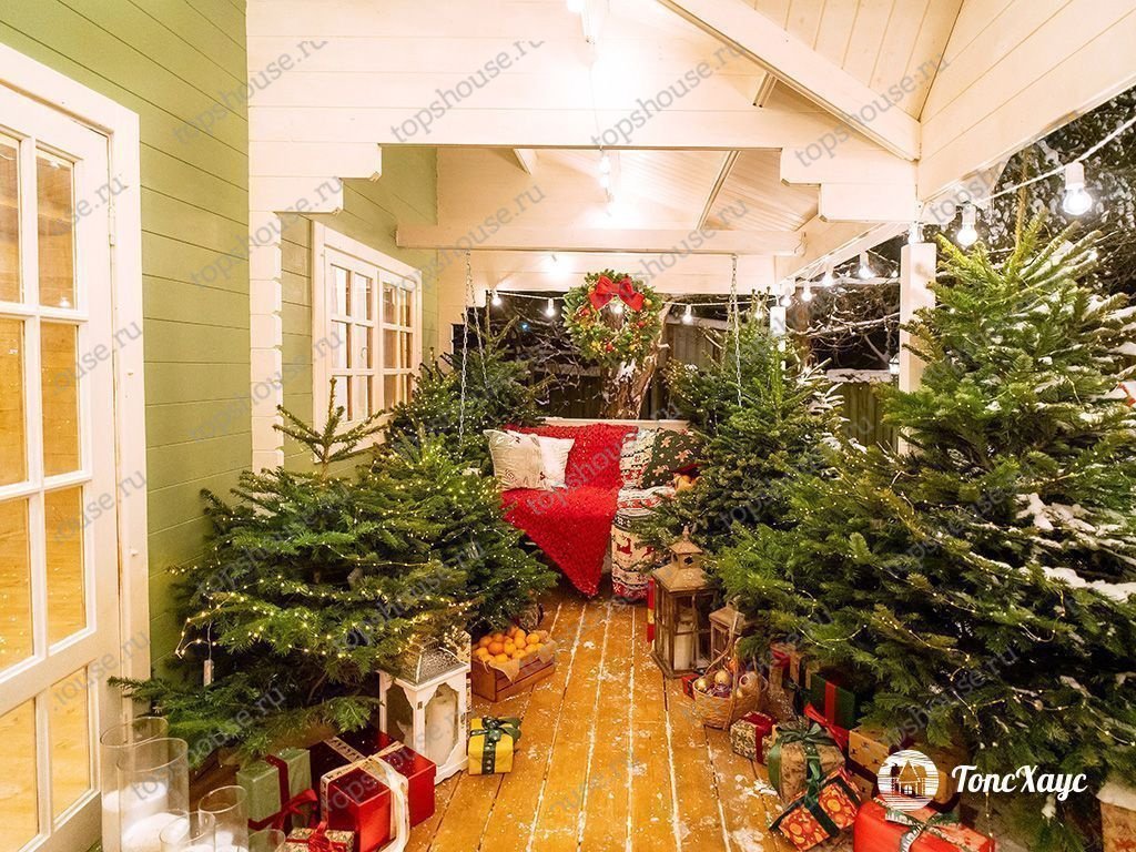 Дачный дом с мезонином «Объятия старины». 16296