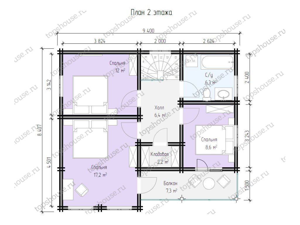 Двухэтажный теплый дом «Простая роскошь». 6309