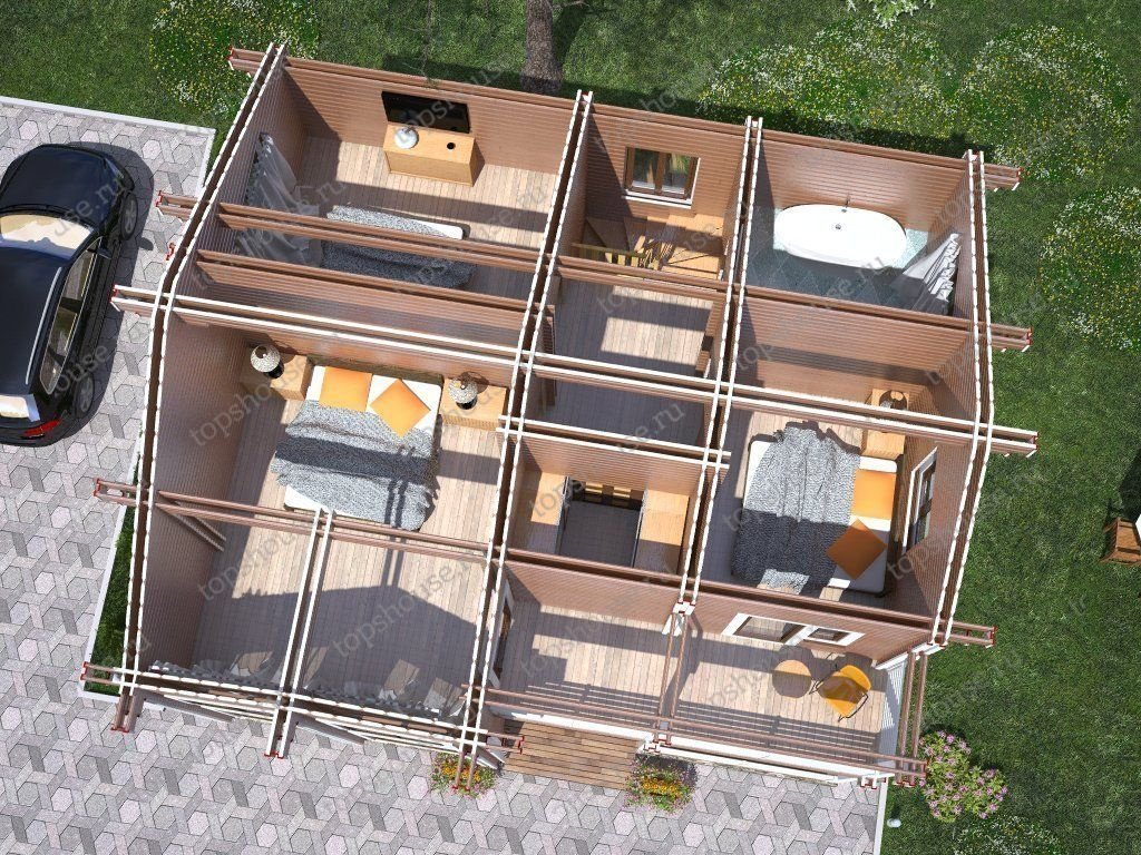 Двухэтажный теплый дом «Простая роскошь». 6307