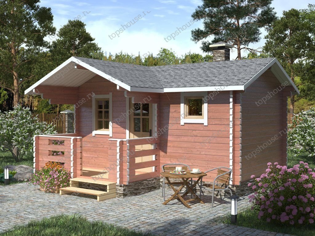 Баня из бруса «Пышка». 5552