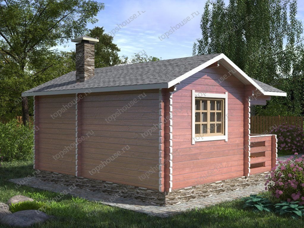 Баня из бруса «Пышка». 5554