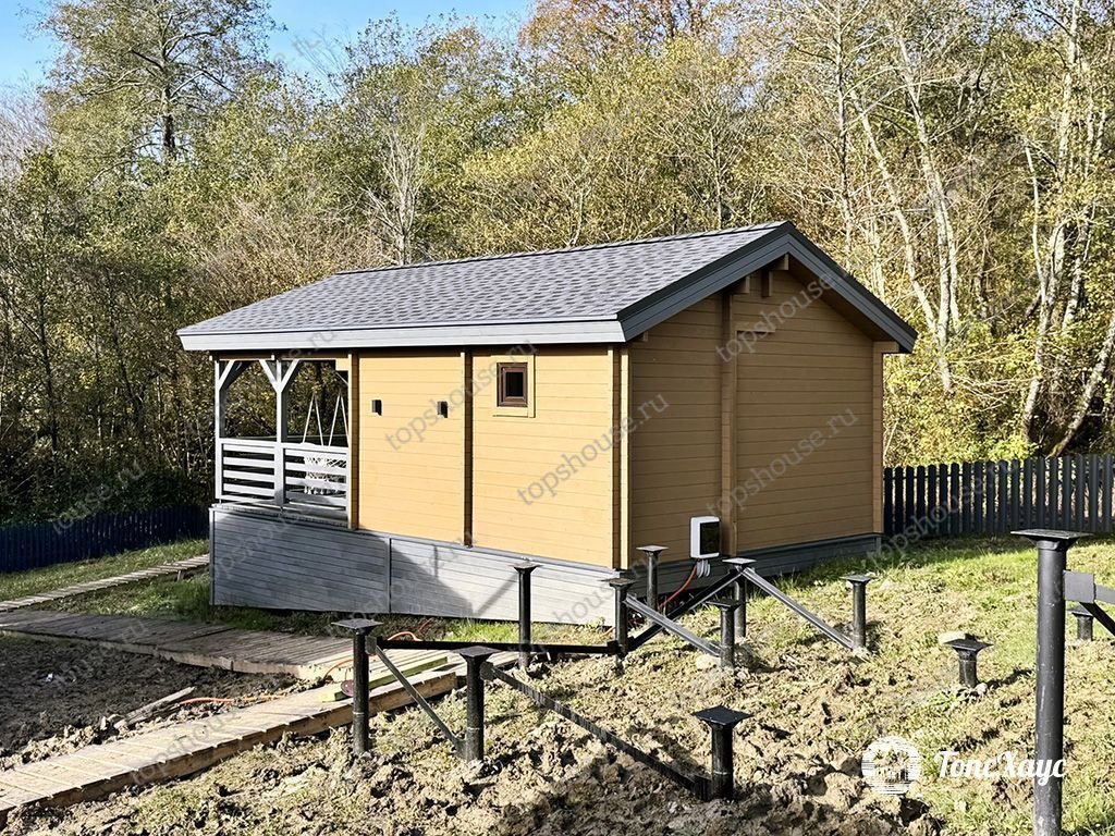 Садовый домик из бруса «Пляжный». 16282
