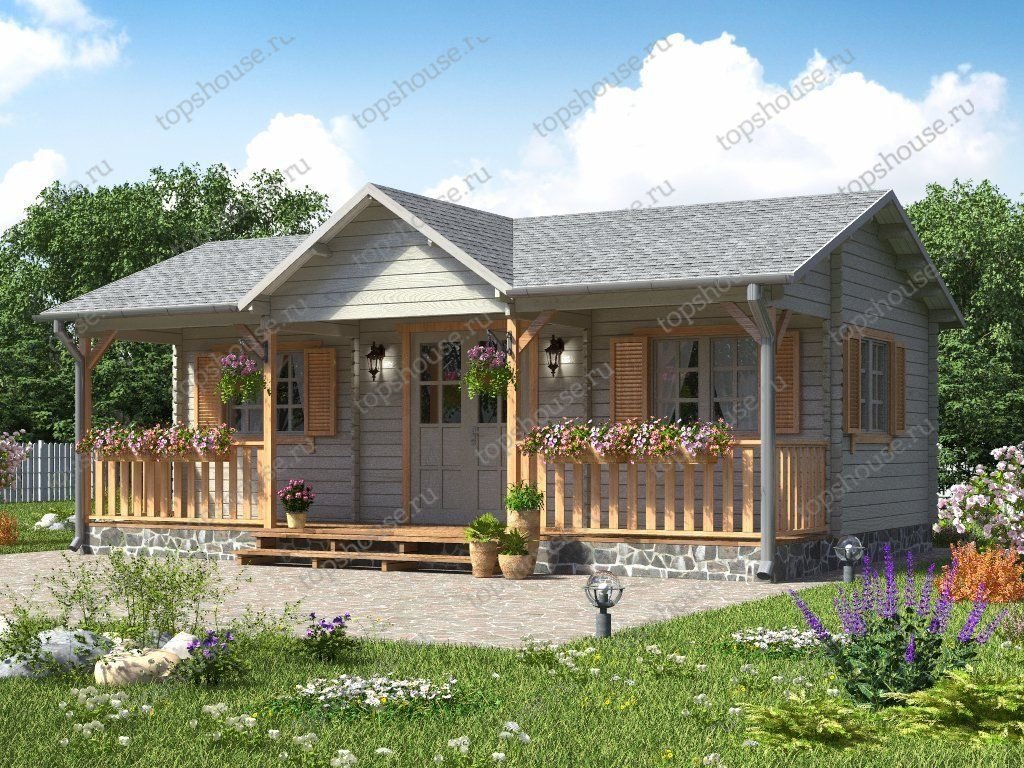 Дачный дом с мезонином «Объятия старины». 12518