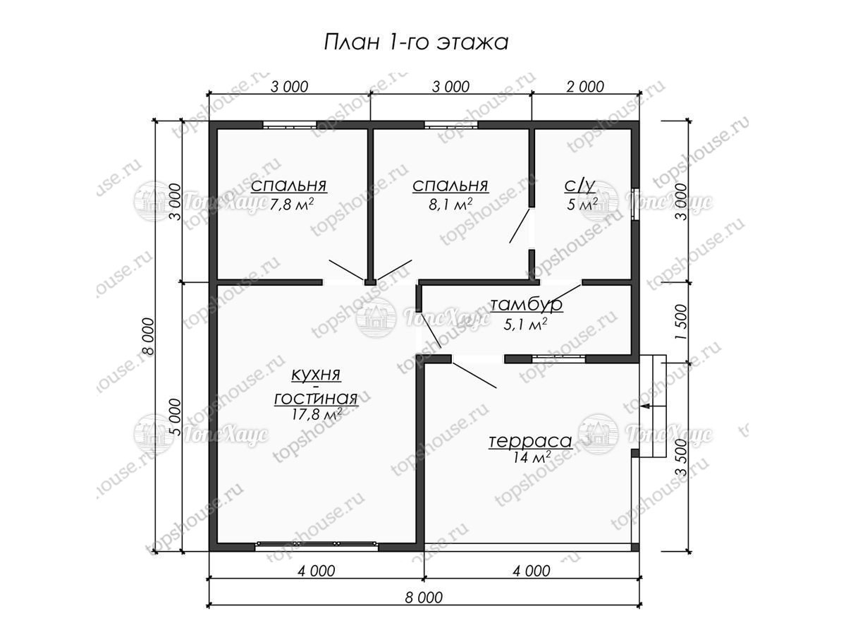 Каркасный дом ТХ-ДК238. 14539