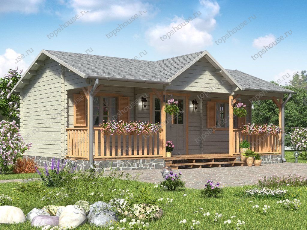 Дачный дом с мезонином «Объятия старины». 12519