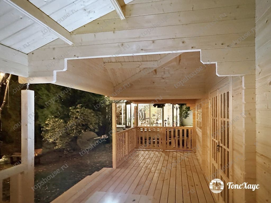 Дачный дом с мезонином «Объятия старины». 16298