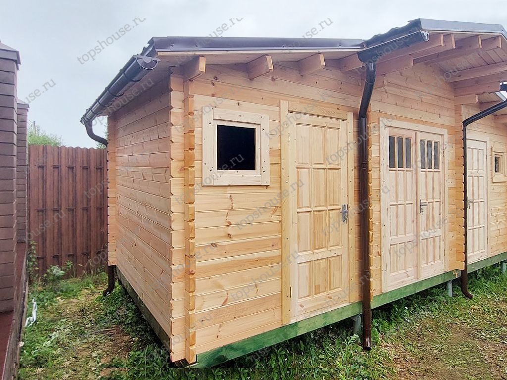 Хозблок с дровником «Куча мала». 13949