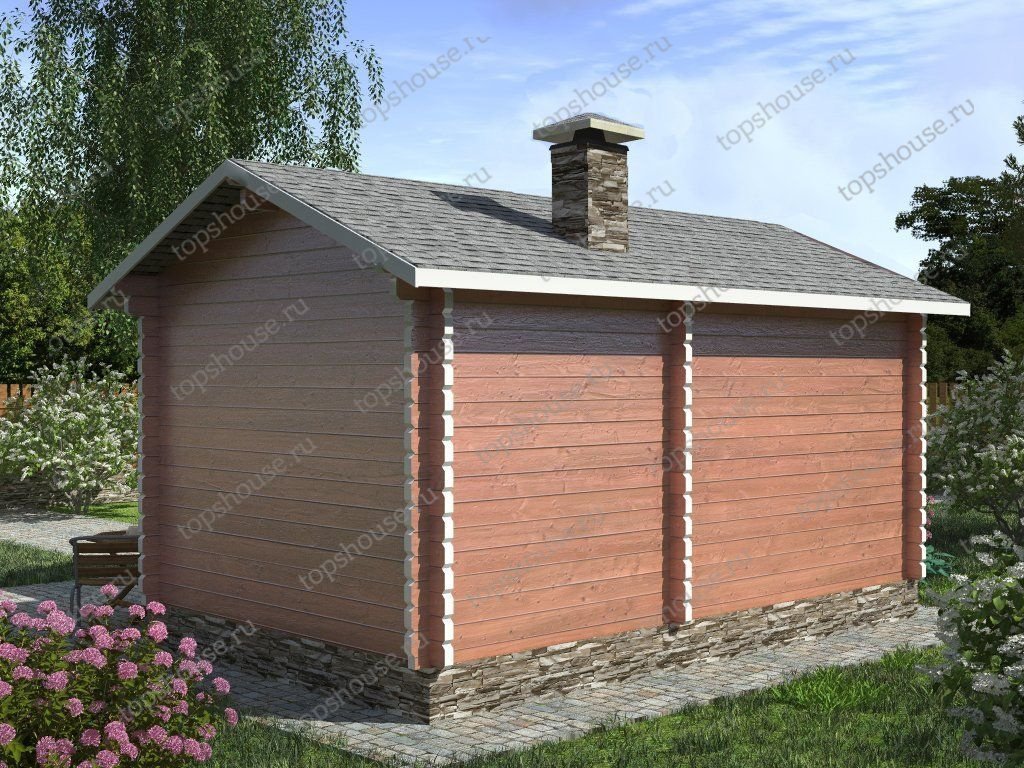 Баня из бруса «Пышка». 5555