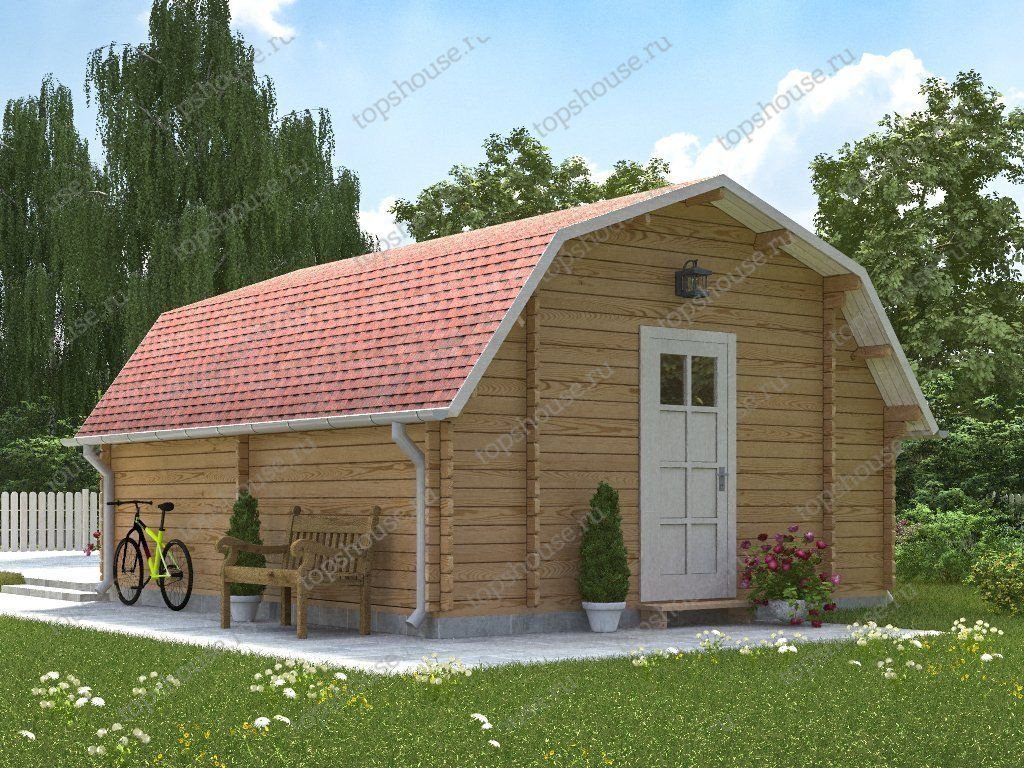 Гараж из бруса «Авиатор». 11236