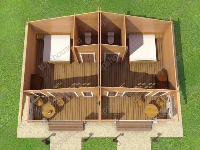 Пляжный дом на две семьи «Счастливы вместе». 3764