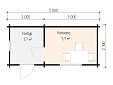 Дачная бытовка 5,0x2,3. 6936