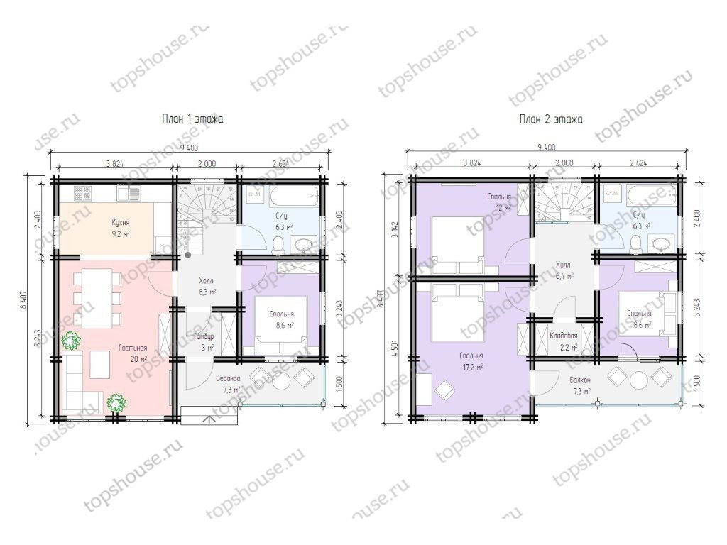 Двухэтажный теплый дом «Простая роскошь». 6310