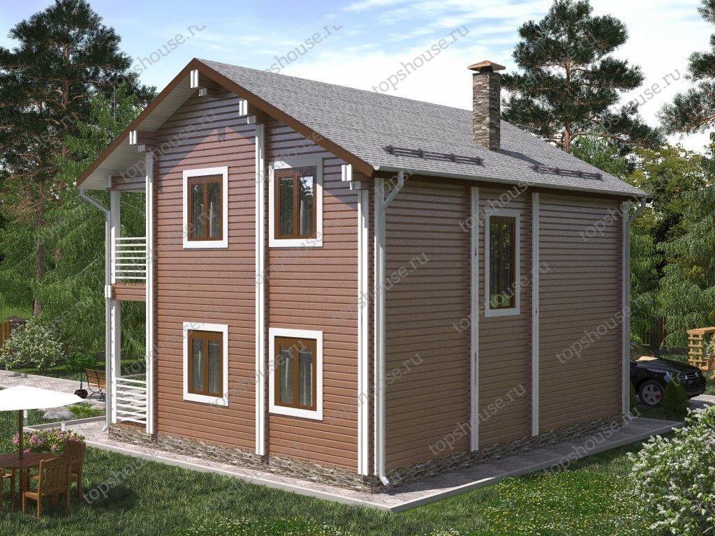 Двухэтажный теплый дом «Простая роскошь». 6304