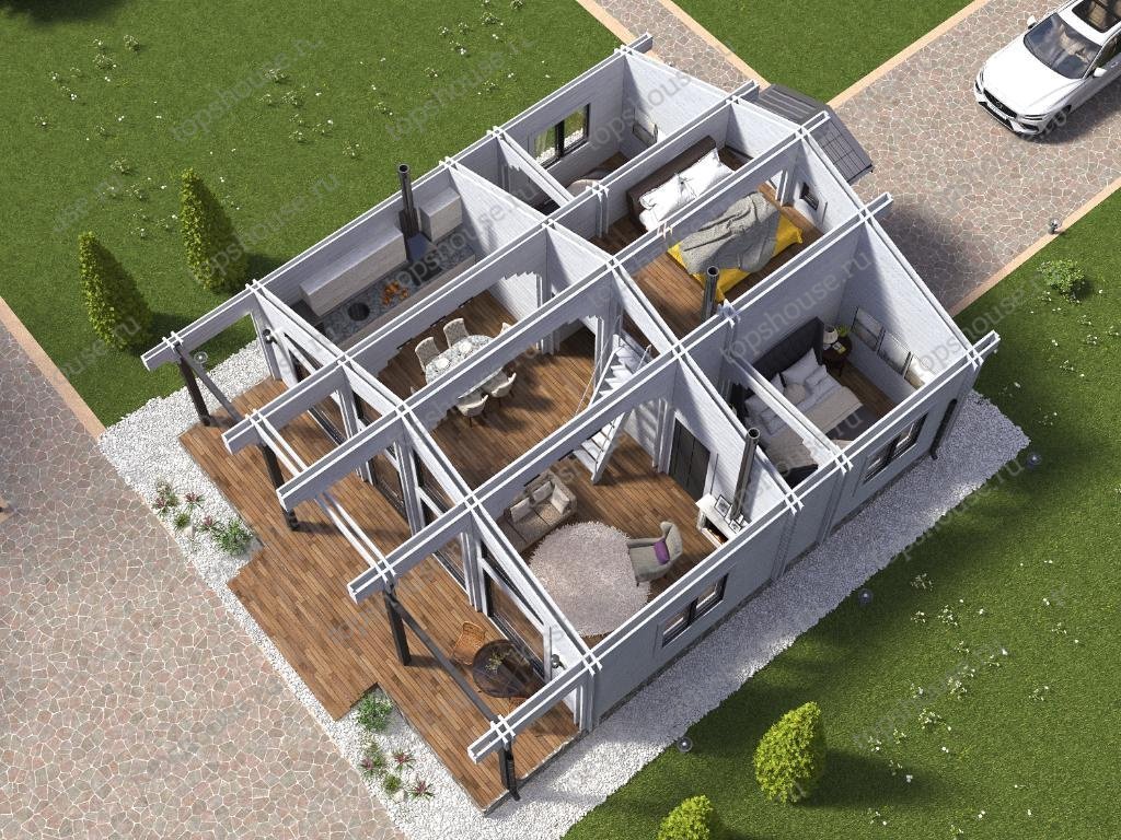 Одноэтажный дом «Золото скифов 2.0». 12270
