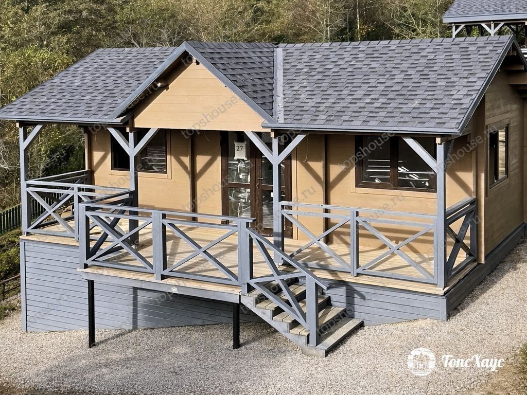 Дачный дом с мезонином «Объятия старины». 16285