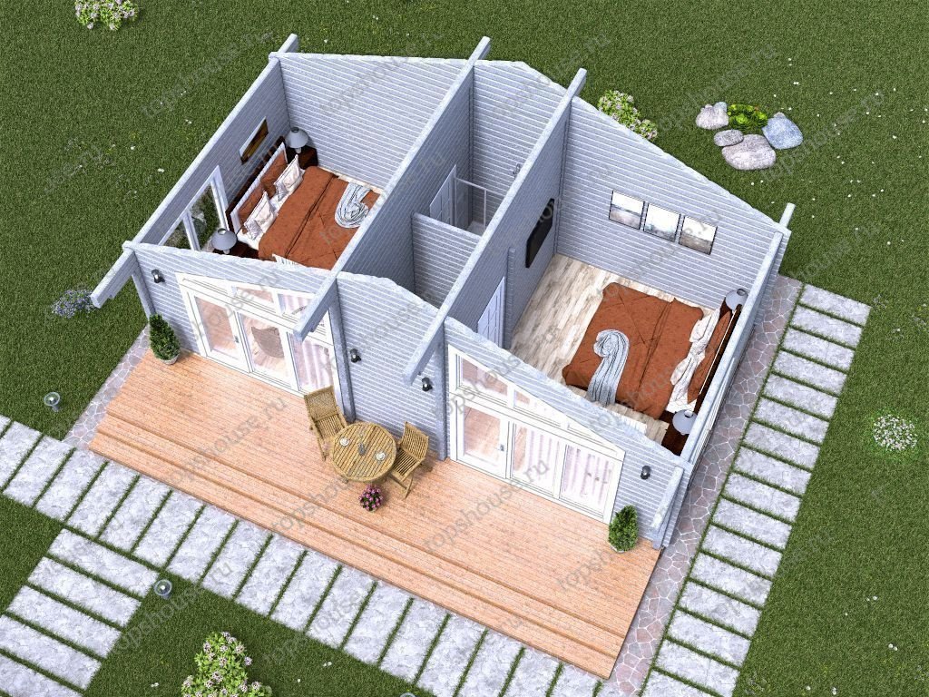 Гостевой дом из бруса «Ну и Ну!!». 13481