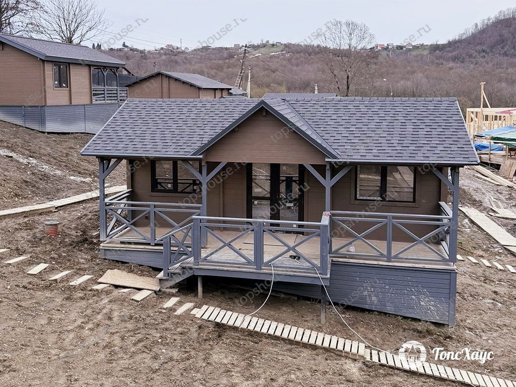 Дачный дом с мезонином «Объятия старины». 16284