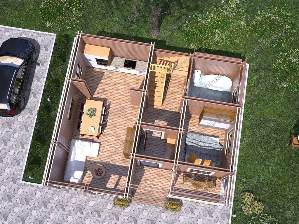 Двухэтажный теплый дом «Простая роскошь». 6306