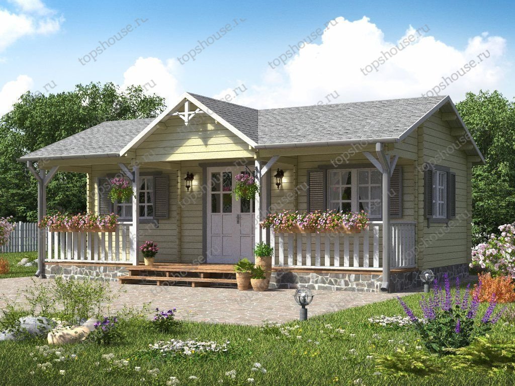 Дачный дом с мезонином «Объятия старины». 12513