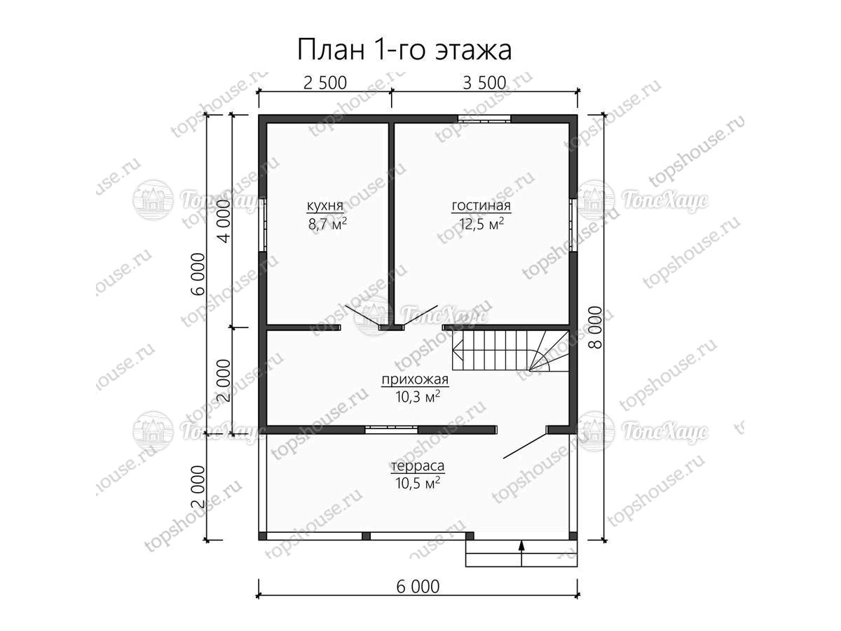 Каркасный дом ТХ-ДК134. 14509