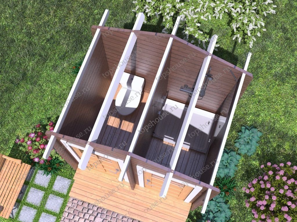 Душ-туалет 2,5 x 2 «Дуэт». 5531