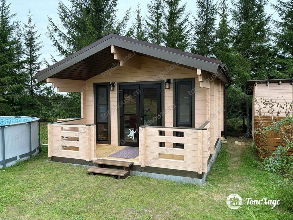 Садовый домик из бруса «Пляжный». 16278