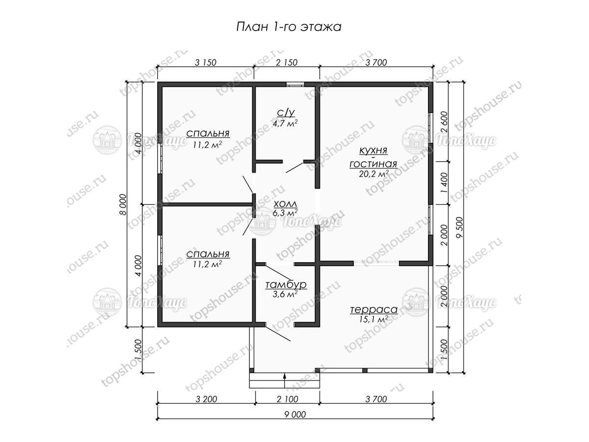 Каркасный дом ТХ-ДК294. 14557