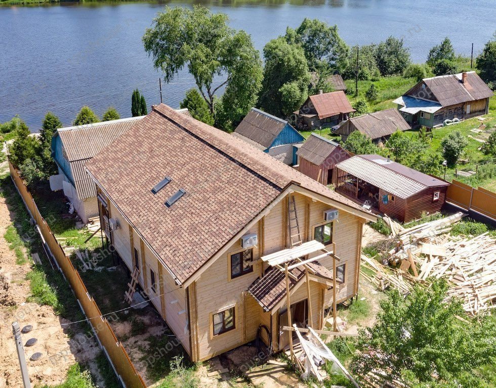 Двухэтажный дом из двойного бруса «Великий Гетсби». 11040