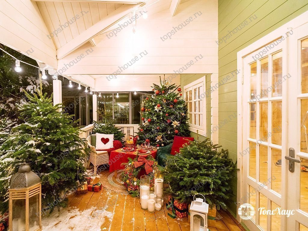 Дачный дом с мезонином «Объятия старины». 16295