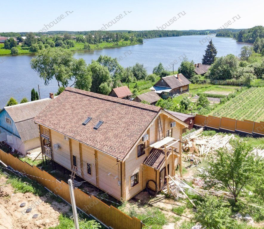 Двухэтажный дом из двойного бруса «Великий Гетсби». 11041