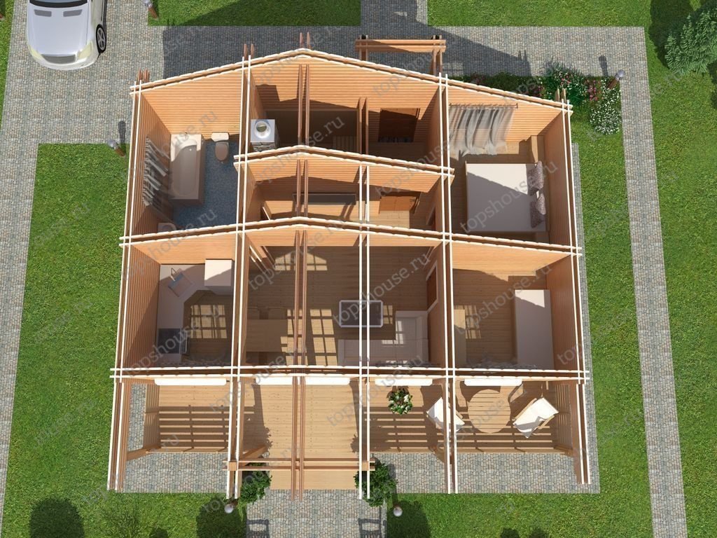 Тёплый дачный дом «Скандинавия». 5013